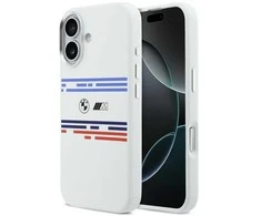 BMW M Silicon Horizontal Line MagSafe dėklas Apple iPhone 17 baltos spalvos