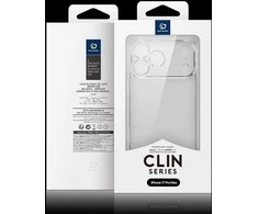 Dėklas skaidrus telefonui iPhone 17 Pro Max su apsauga Clin