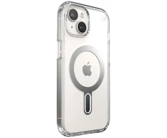 Dėklas Speck Presidio Perfect-Clear ClickLock &amp; Magsafe do iPhone 15 / iPhone 14 / iPhone 13 (Clear / Chrome Finish / Serene Sidabrinis)