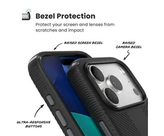 Speck Presidio2 Grip MagSafe - dėklas Apple iPhone 17 Pro Juodas / Slate Pilkas / Baltas