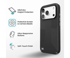 Dėklas Speck Presidio2 Grip MagSafe iPhone 18 Pro / 17 Pro, juodas