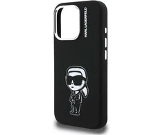 „Karl Lagerfeld“ silikoninis „Karl Sketch MagSafe“ dėklas, skirtas „iPhone 16 Pro Max“ – Juodas