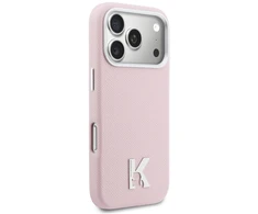 Dėklas Karl Lagerfeld case for IPHONE 17 Pro Max compatible with MagSafe KLHMP17X5PGFKHGP (PU FW W/ KHead Logo) pink