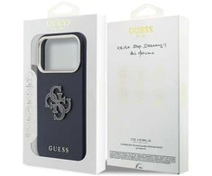 Dėklas GUESS case for IPHONE 17 Pro GUHCP17L5PS4RGGB (PU FW Resin Logo) mėlynas
