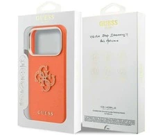 GUESS dėklas IPHONE 17 Pro GUHCP17L5PS4RGGO (PU FW Resin Logo) oranžinis