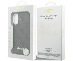 GUESS dėklas, skirtas IPHONE 17, suderinamas su MagSafe GUHMP17S5P4FWMSK (PU FW 4G Script) juodas
