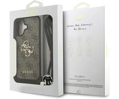 Original dėklas GUESS 4G Big Logo Cord Stap Crossbody skirtas Apple iPhone 17 rudos spalvos