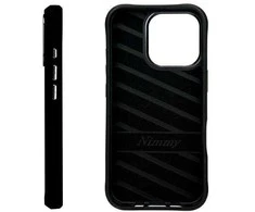 Dėklas telefonui juodas silikoninis su panda iPhone 16 Pro Nimmy