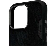 Dėklas telefonui juodas silikoninis su panda iPhone 16 Pro Nimmy