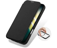 Dėklas telefonui juodas su kortelių skyreliu ir MagSafe Skin X Pro iPhone 17
