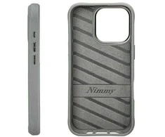 Dėklas telefonui pilkas silikoninis su šuniuku iPhone 16 Pro Max Nimmy