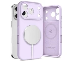 „Tech-Protect“ silikoninis „MagSafe“ dėklas, skirtas „iPhone 17 Pro“ – Violetinė