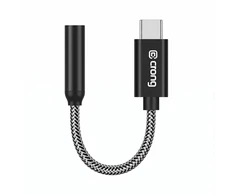 Dėklas USB-C į 3,5 mm garso adapteris su DAC Crong Armor Link, 10 cm, juodas