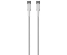 Dėklas USB-C laidas PURO ICON Soft, 1,5 m, baltas
