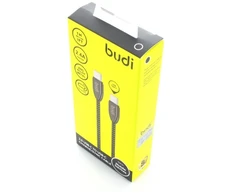 Budi - USB-C į USB-C laidas, 2.4A, 1 m Juodas