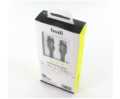 Budi - USB-C į USB-C laidas, 2.4A, 1 m Juodas