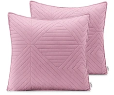 AmeliaHome Dekoratyvinis pagalvės užvalkalas 45 × 45 cm, šviesiai rožinė ir sidabrinė AH
