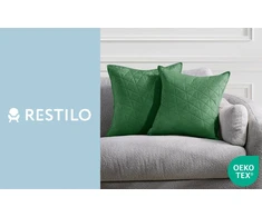 Dekoratyvinis pagalvės užvalkalas 50×70 cm tamsiai žalios spalvos Restilo