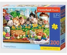 Castorland Dėlionė 200 vnt. - Miegantys kačiukai