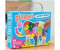 Dėlionė DRAMBLYS. Raidės ir žodžiai. 4-5 metų vaikams.
