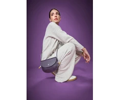 Designerska damska listonoszka skórzana torebka przez ramię su klapą DUDU
