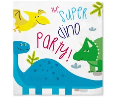 Dinozaurų servetėlės 33 x 33 cm – Vakarėlio dekoracijos