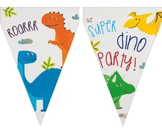 Dinozaurų vėliava – Vakarėlio dekoracija