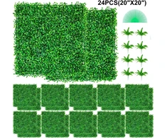 VEVOR Dirbtinės buksmedžio sienelės 24 vienetai 50x50 cm