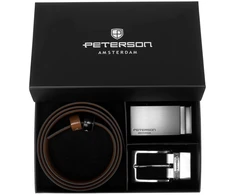 Diržai vyrams Peterson PTN KL-B005-S001 Juodas-BROWN