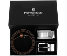 Diržas vyrams Peterson PTN KL-B007-S001 Juodas-BROWN