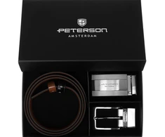 Diržas vyrams Peterson PTN KL-B007-S001 Juodas-BROWN