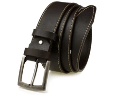 Dirželis męski skórzany klamra 4 cm ciemny bąz BELTIMORE A35