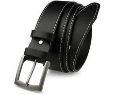 Dirželis męski skórzany klamra 4 cm juoda BELTIMORE A31