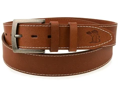 Dirželis męski skórzany klamra 4 cm ruda BELTIMORE A34
