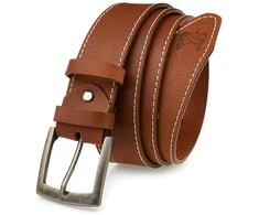 Dirželis męski skórzany klamra 4 cm ruda BELTIMORE A34