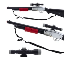 Lean Toys Žaislinis šautuvas su taikikliu ir garso efektais, 65 cm