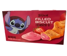 Disney Stitch Filled Biscuit Strawberry Flavor 50g x 24 pcs (CHI)