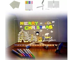 DIY LED piešimo lenta su šviečiančiu akrilo paviršiumi