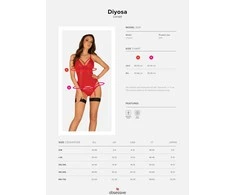 Diyosa korsetas + stringai NEMOKAMAI! Raudona