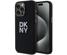 DKNY DKHCP15LSMCBSK Apple iPhone 15 Pro 6.1″ juodos spalvos kietas dėklas Liquid Silicone Metal Logo