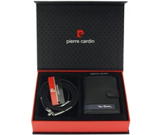 DOVANŲ RINKINYS VYRUI - PINIGINĖ IR DIRŽAS PIERRE CARDIN ZG-187