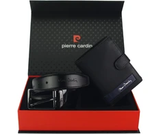 DOVANŲ RINKINYS VYRUI - PINIGINĖ IR DIRŽAS PIERRE CARDIN ZG-187