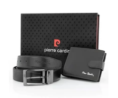 DOVANŲ RINKINYS VYRUI - PINIGINĖ IR DIRŽAS PIERRE CARDIN ZG-200
