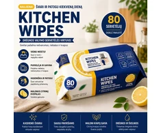 Drėgnos valymo servetėlės "Kitchen Wipes"
