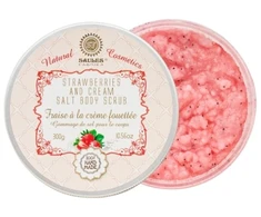 Saules Fabrika Druskos šveitiklis kūnui STRAWBERRIES AND CREAM, 300g