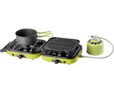 DUAL COMPACT + GRILL dviguba kempingo viryklė