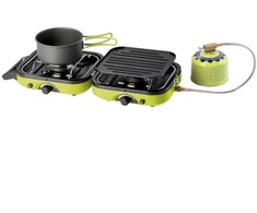 DUAL COMPACT + GRILL dviguba turistinė viryklė su griliumi