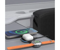 Dudao A11S 3-in-1 Wireless Charger Compatible with MagSafe Išmanusis telefonas Išmanusis laikrodis Headphones - Juodas