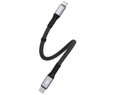 Ausinės Dudao L10C USB-C - USB-C PD laidas 100W 5A 0.23m - juodas