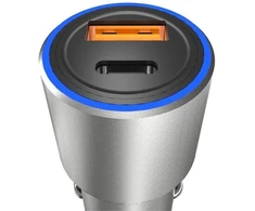 Įkroviklis automobilinis Dudao (R4PQ) (1xUSB-C; 1xUSB; 22,5W) pilkas